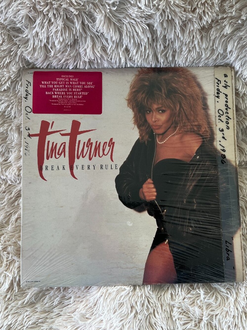 Vintage 1986 Tina Turner "Break Every Rule" Vinyl LP Record